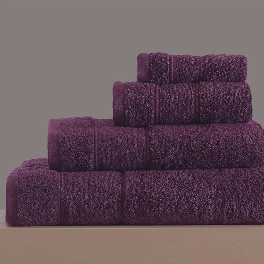 πετσέτες μπάνιου σετ makis tselios lillie purple 500gsm